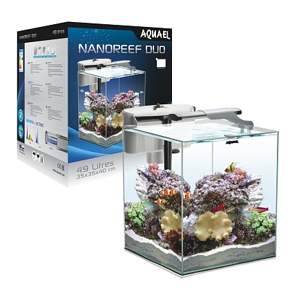 Aквариум AQUAEL NANO REEF DUO LED белый, 49 л., (35*35*40)