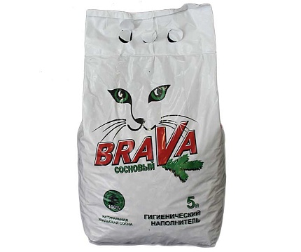 BRAVA Наполнитель древесный сосновый 5л