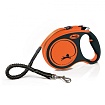 Поводок-рулетка Flexi Xtreme L Лента 5м 65 кг оранжевая